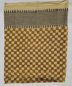 Hand Block Print Cotton Bagru Beach Bikini Swimwear Women Lightweight Boho Wrap Checkered Summer Cover Front Logo Eco-Friendly - Product Image 2