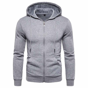 Men's Winter Warm Anti-Shrink Knitted Zip Hoodie with Hooded 100% Cotton Fleece Zipper Design for Outdoor Activities - Product Image 3