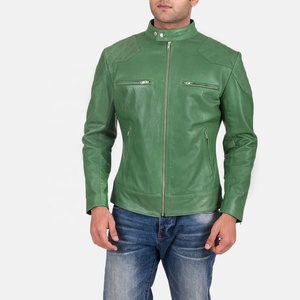 Custom OEM New <b>Spring</b> and Autumn Jackets Men's Clothing Wear Pure Leather Men Jacket Multi Color Jacket - Product Image 3