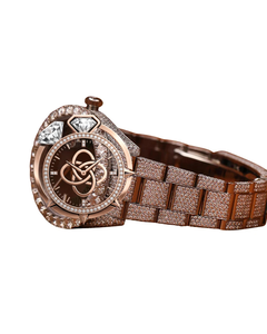 Montre en diamant moissanite artisanale pour homme, bracelet entièrement pavé de pierres VVS - Product Image 3