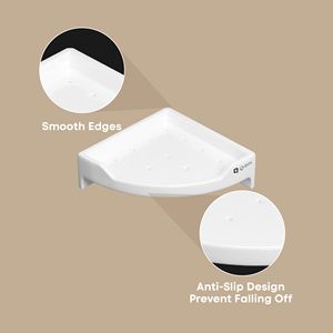 Estante Esquinero de 12 Pulgadas para Baño, Ahorra Espacio, Organizador de Metal y Madera Resistente a la Oxidación para Lavabo Grande - Product Image 6