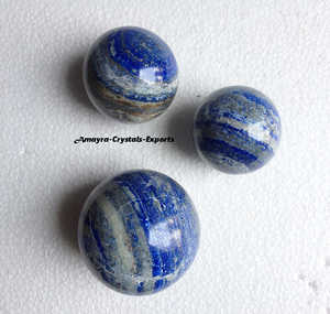 Esferas de Lapislázuli, Piedras Preciosas Naturales Hechas a Mano, Esferas de Cristal Resistentes al Agua de Gujarat-Amayra Crystal Exports - Product Image 4
