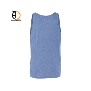 Débardeur côtelé blanc 100 % coton pour homme - Product Image 4