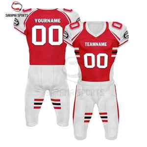 Uniforme de football américain de haute qualité 100% polyester pour les jeunes, vêtements d'équipe sportive de qualité supérieure avec un design imprimé uni - Product Image 1