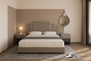 Cama de Madera Sólida de Diseño de Alta Calidad, Muebles de Lujo con Cabecera, Tamaño King, Hecha a Mano - Product Image 6