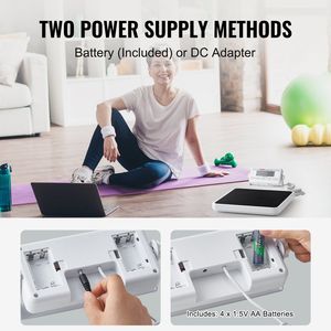 Bilancia Digitale Professionale per Medici, Tappetino Antiscivolo Portatile, 2 Unità (kg/lb) con Funzione Tare - Product Image 6