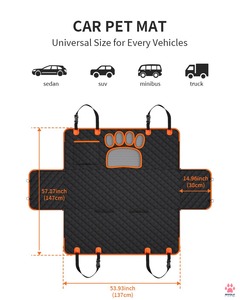 ผ้าคลุมเบาะหลังรถยนต์แบบกันน้ำ 4 in 1 พร้อมหน้าต่างตาข่าย ป้องกันการลื่น ป้องกันรอยขีดข่วน แผ่นรองท้ายรถ - Product Image 6