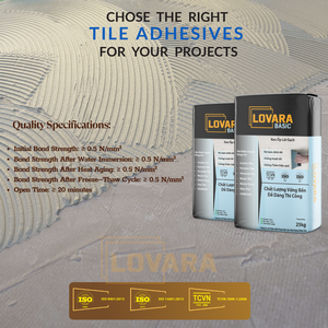 LOVARA C2TE Adhésif pour carrelage à base de ciment pour carrelage de piscine - Imperméable, flexible, forte adhérence - Product Image 3