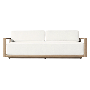Canapé d'extérieur contemporain de luxe, structure en teck massif, corde tressée, canapé de patio, salon de jardin de luxe, mobilier pour villa et hôtel - Product Image 6