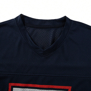 เสื้อฟุตบอลอเมริกันแบบตาข่ายเบิร์ดอายสั่งทำขายส่งสำหรับผู้ชาย คอวี ระบายอากาศได้ดี ทรงโอเวอร์ไซส์ เหมาะสำหรับการฝึกซ้อมกีฬา - Product Image 3