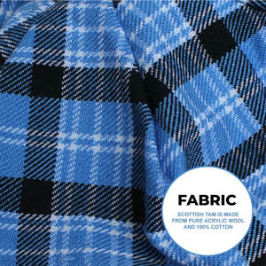 Chapeau écossais en laine personnalisé avec pompon, bonnet en acrylique à motif tartan, vente en gros - Product Image 5