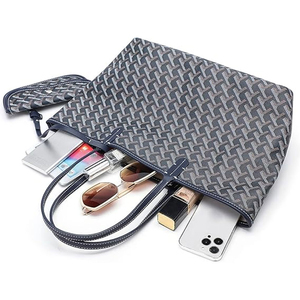 Factory Wholesale Woven Totes <b>Bag</b> for <b>Women</b> Top Handle Shoulder <b>Bag</b> Leather Shopper <b>Bag</b> Large <b>Travel</b> Handbags Cheap Price - Product Image 4