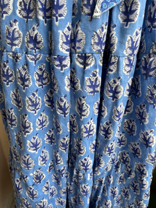 เดรสยาวผ้าฝ้ายพิมพ์ลายบล็อกขายดีปี 2026 เดรสยาวสำหรับใส่ฤดูร้อน เดรสแขนยาว คอจีน สำหรับผู้หญิง - Product Image 4