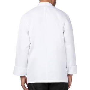 Professional Modern Restaurant Uniforms Designs <b>White</b> <b>Chef</b> <b>Jacket</b> Coat Long Sleeve <b>Chef</b> Uniform With Custom logo - Product Image 2