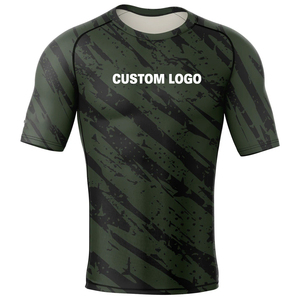 Rashguard de Compresión para Hombre, MMA, BJJ, Protección UV UPF50, Poliéster/Nailon Lavado, Secado Rápido, Transpirable, Logotipo Personalizado, Venta al Por Mayor - Product Image 1