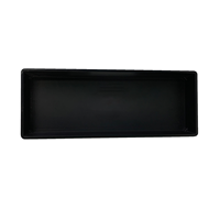 Assiette de Présentation Rectangulaire en Mélamine Noire de 8 Pouces, Design Minimaliste, Écologique, pour Cadeaux d'Affaires, Vente en Gros