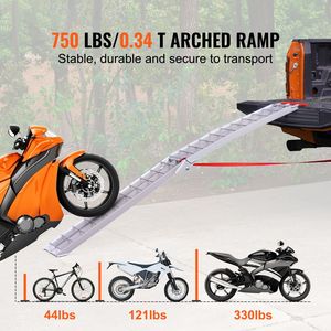 Rampa de Carga Plegable de 750 lb para Camionetas y Remolques, Nueva, Rampa para Motocicletas, Correas de Carga, Rampa para Motos de Cross, Fabricada en Aleación - Product Image 2