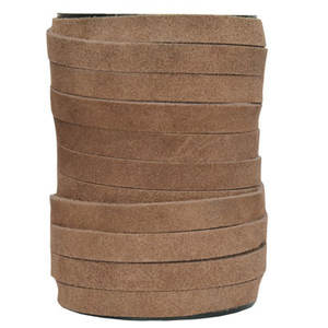 Cordon plat en cuir indien, cordon en daim souple, cordon en cuir fin, lacet en cuir pour la fabrication de bijoux, vente chaude, 10 mm, 5 mm, daim plat - Product Image 1