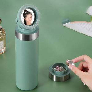 Bouteille d'eau sport en acier inoxydable 316 isolée multicolores avec poignée, support pour téléphone et miroir de maquillage - Product Image 4