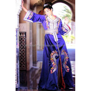 Omani <b>Womens</b> Fashion Style Amazing <b>Kaftan</b> With Stylish Embroidery and Lace Work With Belt Hot Selling - Product Image 1