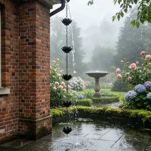 Cadena de Lluvia Metálica con Acabado Antiguo para Decoración de Jardín - Product Image 6