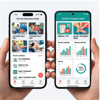 Aplicación de Guía de Primeros Auxilios RoyalCraft Enterprise, Consejos de Atención de Emergencia, Guías Médicas y de RCP, Seguridad y Salud para IOS/Android/Linux/Mac