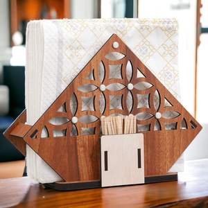 Porte-serviettes en bambou naturel fait à la main, anneaux de serviette de mariage modernes et élégants, produit en bois durable et écologique - Product Image 5