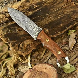 Nouveau couteau de poche EDC 2026, fait main, forgé à la main en acier Damas, pointe clip, lame pleine, manche en bois de rose, qualité industrielle - Product Image 6