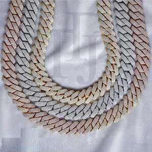 Collar de Cadena Ovalada Estilo Hip Hop para Hombre, con Diamantes, en Plata de Ley 925 o Oro de 10K/14K - Product Image 1