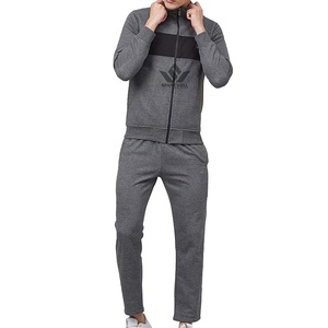 SPARKWELL Men's Gray <b>Black</b> Solid Quick Dry Lightweight Tracksuit Full Zip Stand Collar Jacket <b>Jogger</b> Pants Set Casual Regular - Product Image 5