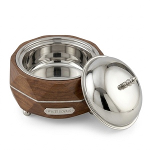White Royals Durable Insulated Casserole Dish Brass <b>Lid</b> Heat-Retention Technology Eco-Friendly Modern Luxury Design Stainless - Product Image 3