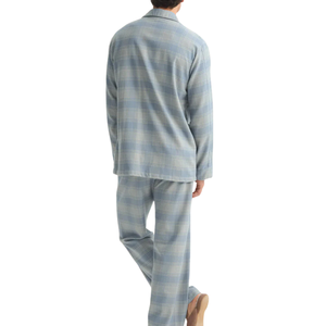 Ensemble de pyjamas décontractés pour homme, coupe classique, rayé, manches longues, 100% coton, séchage rapide - Product Image 4