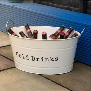 Wholesale Rustic Galvanized Metal Ice Bucket Vintage <b>Drink</b> <b>Cooler</b> Tub Oval Champagne Wine Beer Ice Chiller Tub for Wedding Decor - Product Image 5