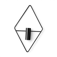 ANIS SONS AS-008 Support mural triangulaire en fer noir pour vase, pot de fleurs suspendu, décoration minimaliste moderne faite à la main pour la maison, plante