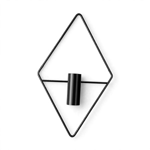 ANIS and SONS AS-008 Support mural triangulaire en fer noir pour vase, pot de fleurs suspendu, décoration minimaliste moderne faite à la main, support pour plantes - Product Image 3