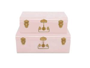 Koncept Kraft Inc 3063 Metal <b>Storage</b> Trunks Set 3 Rectangular Dust Proof Modern Style Yellow Color Large Medium Small Size - Product Image 5