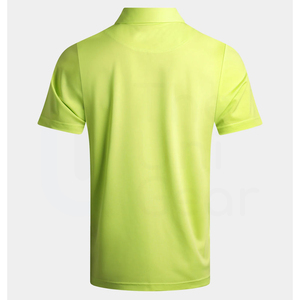 Polo de Manga Corta para Hombre, de Secado Rápido, Diseño de Bloques de Color Sólido, Tejido Deportivo de Punto, Corte Regular, Verde con Raya Azul Marino - Product Image 2
