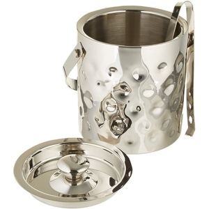 Ensemble de seau à glace en acier inoxydable à double paroi de qualité supérieure avec pinces et couvercle, articles de bar isolés pour la maison, les fêtes et l'hôtellerie, en promotion - Product Image 3