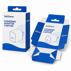 SunGene Warm White Cobalt Auto Lock Carton for <b>Charging</b> <b>Adapter</b> Packaging - Product Image 5
