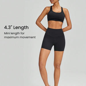 Shorts de Yoga de Cintura Alta para Mujer, Estilo Deportivo, Personalizables, Suaves al Tacto, para Impresión de Logotipo - Product Image 1