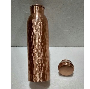 Botella de Agua Rústica de Cobre Sólido Martillado, Hecha a Mano, Hermética, con Tapa de Rosca, para Fitness - Product Image 4