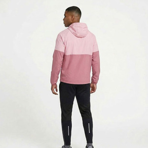 Men's Pink Hooded Tracksuit Set 2025 Lightweight Windbreaker Jacket <b>Black</b> Jogger <b>Pants</b> 2 Piece Activewear Eco-Friendly - Product Image 4
