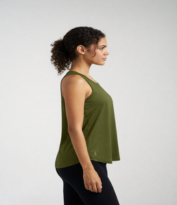 Camiseta Deportiva sin Mangas para Mujer, con Pliegues Cuadrados, Ligera, de Poliéster Transpirable, para Gimnasio, Fitness, Yoga, Running, Entrenamiento - Product Image 3