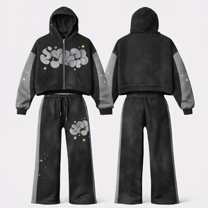 Ensemble de survêtements pour hommes en gros, logo personnalisé, tenue de jogging, vêtements de sport, tenue d'entraînement, fournisseur d'usine, export - Product Image 1