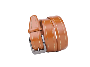 Ceinture en cuir véritable pour homme avec boucle mate simple, style élégant, usage quotidien, ajustement parfait pour les occasions décontractées - Product Image 4
