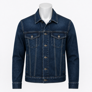 Nueva Chaqueta Vaquera para Hombre con Tela Vaquera Resistente, Ajuste Cómodo, Costuras de Calidad y Diseño Elegante para Uso Diario Informal - Product Image 1