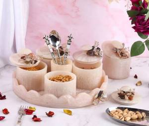 Handcrafted Vintage Epoxy Resin <b>Storage</b> Jar Set Cover Tray Black Gold Lidded Dry Fruit <b>Containers</b> Kitchen <b>Stackable</b> Freshness - Product Image 1