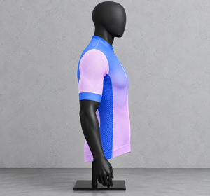 Maillot de Ciclismo Personalizado Monkey para Hombre, Manga Corta, Degradado Azul Rosa, Transpirable, Poliéster, Camiseta Deportiva, Talla Adulto - Product Image 4