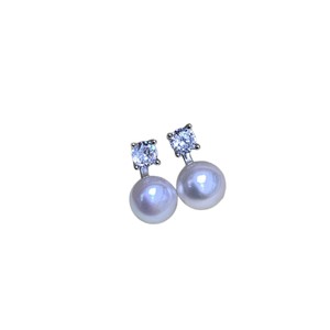 Pendientes de Plata de Ley 925 de 7-9 mm con Perlas Naturales de Agua Dulce de Princesa Zhuji, Aurora, Impecables, de Alta Calidad, Diseño Simple - Product Image 5