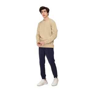 Sweat-shirts à col rond pour homme en molleton 100% coton, personnalisables OEM, pour l'hiver, séchage rapide, coupe-vent, écologiques, respirants, tricot uni - Product Image 2